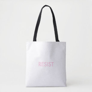 Resist Persist pink two sided minimalist custom Tote Bag