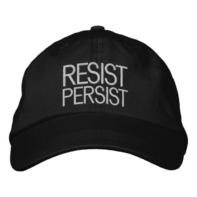 Resist Persist white Embroidered Hat (Front)