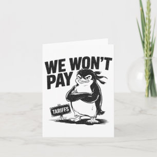 Resist Political Injustice Funny Politics Penguin Card
