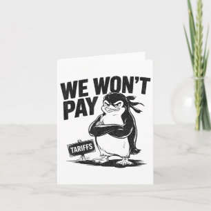 Resist Political Injustice Funny Politics Penguin Card