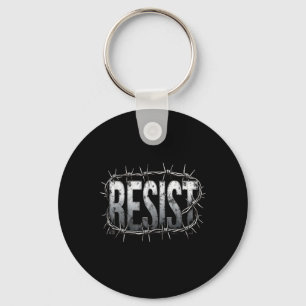 Resist Political Protest 2 Key Ring