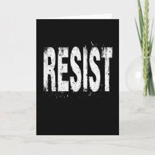 Resist Political Protest 3 Card