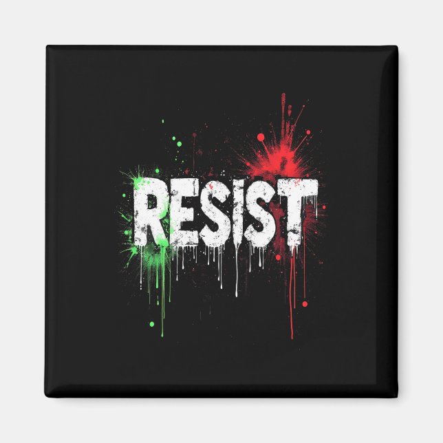 Resist Political Protest  Magnet (Front)