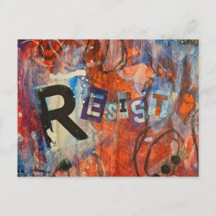 Resist Post Card