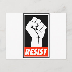 resist postcard