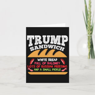 Resist President Vote Dems 2020 Anti Trump Sandwic Card
