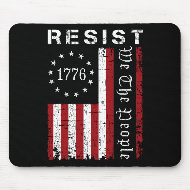 Resist Protest We The People Flag Protest Save Dem Mouse Pad (Front)