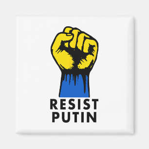 Resist Putin Protest Raised Fist Magnet