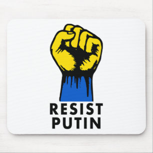 Resist Putin Protest Raised Fist Mouse Pad