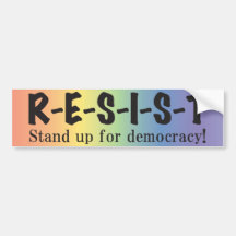 RESIST-rainbow Bumper Sticker