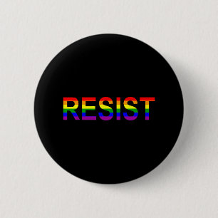 Resist Rainbow Queer Anti Trump Novelty Political 6 Cm Round Badge