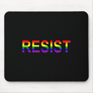 Resist Rainbow Queer Anti Trump Novelty Political Mouse Pad