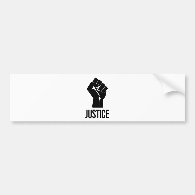 Resist Raised Fist Justice Bumper Sticker (Front)
