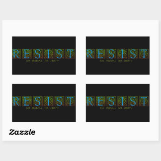 Resist Rectangular Sticker