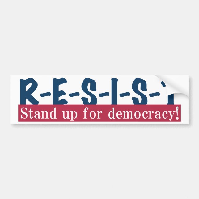 RESIST - red white blue Bumper Sticker (Front)