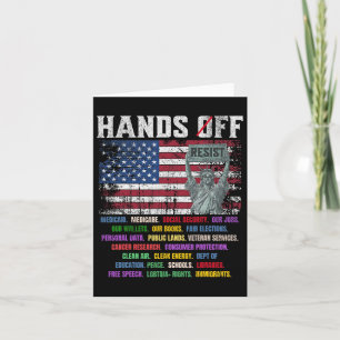 Resist Resistance Statue Of Liberty Hands Off Prot Card