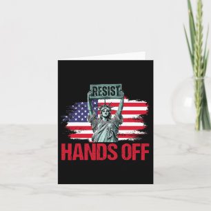 Resist Resistance Statue Of Liberty Hands Off Prot Card