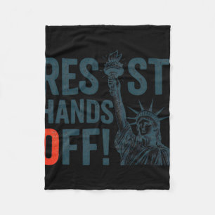 Resist Resistance Statue Of Liberty Hands Off Prot Fleece Blanket