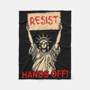 Resist Resistance Statue Of Liberty Hands Off Prot Fleece Blanket