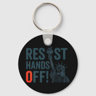 Resist Resistance Statue Of Liberty Hands Off Prot Key Ring