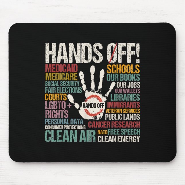 Resist Resistance Statue Of Liberty Hands Off Prot Mouse Pad (Front)
