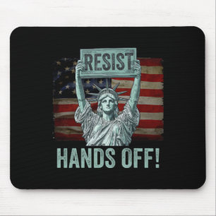 Resist Resistance Statue Of Liberty Hands Off Prot Mouse Pad