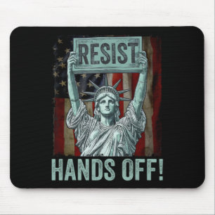 Resist Resistance Statue Of Liberty Hands Off Prot Mouse Pad
