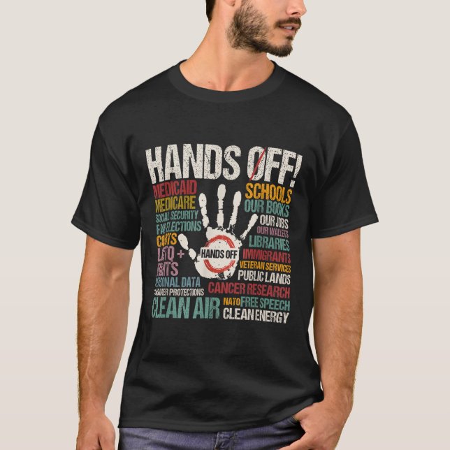 Resist Resistance Statue Of Liberty Hands Off Prot T-Shirt (Front)