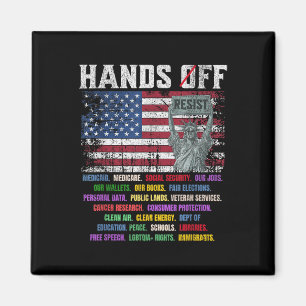 Resist Resistance Usa Statue Of Liberty Hands Off  Magnet