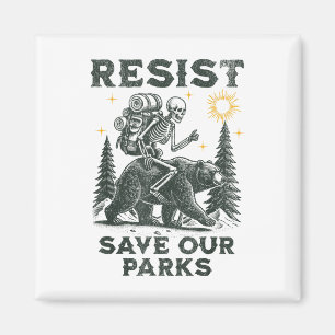 Resist Save Our Parks Alt Us National Parks Bear T Magnet