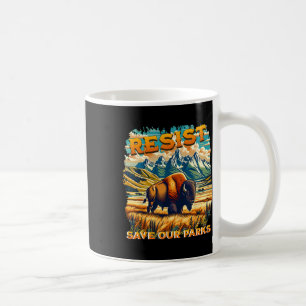 Resist Save Our Parks Alt Us National Parks Bison Coffee Mug