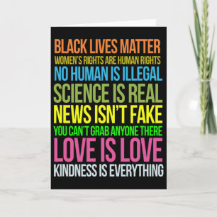 Resist Shirt Kindness Is Everything Black Lives Lo Card