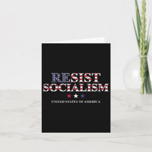 Resist Socialism United States Of America Anti Soc Card