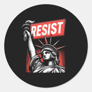 Resist Statue Of Liberty Activism Freedom Protest Classic Round Sticker