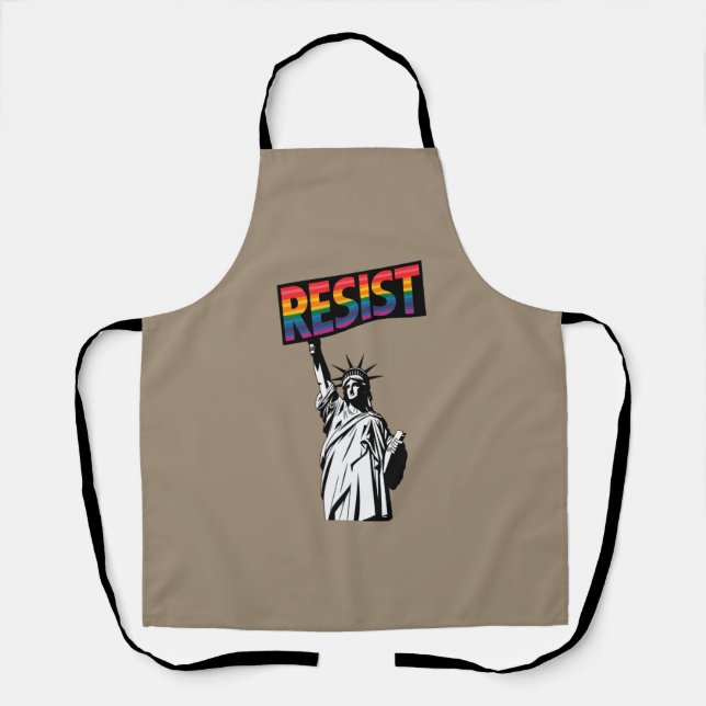 Resist Statue of Liberty Feminist Gift Apron (Front)