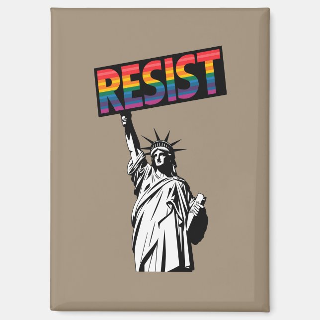 Resist Statue of Liberty Feminist Gift Magnet (Front)