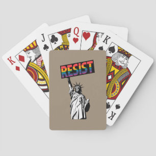 Resist Statue of Liberty Feminist Gift Playing Cards