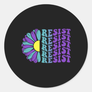 Resist Suicide Prevention Depression Awareness 1 Classic Round Sticker