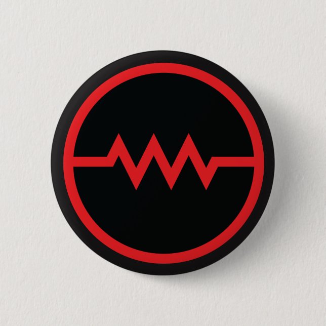 Resist! symbol button (red) (Front)