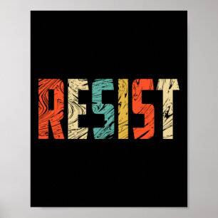 Resist T Shirt - Usa Protest Rebel Political Shirt Poster