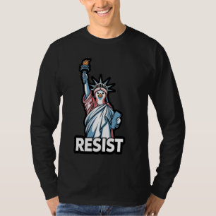 Resist Tariffs Penguin Protest Statue of Liberty F T-Shirt