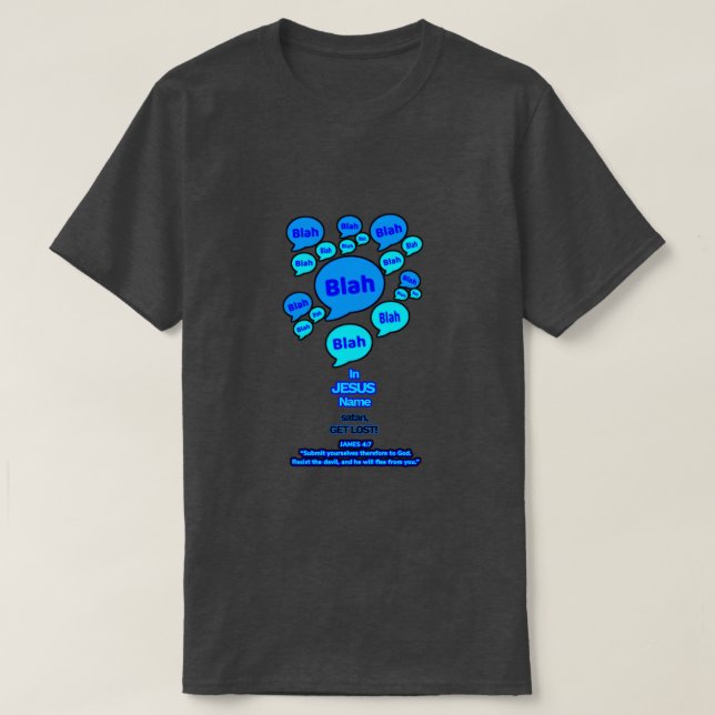Resist the devil - Blue Logo  T-Shirt (Design Front)