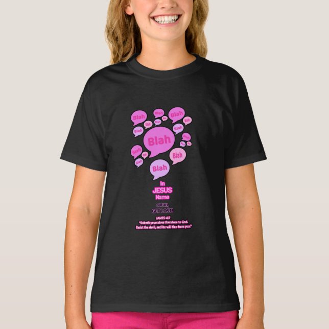 Resist the devil - Pink Logo - T-Shirt (Front)