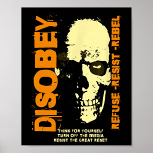 Resist The Great Reset Anti Globylist Anti Woke Co Poster