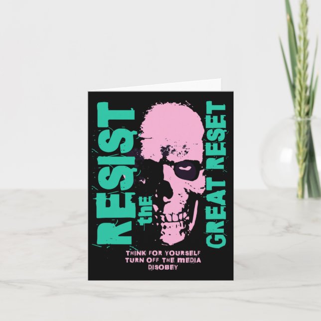 Resist The Great Reset Anti Globylist  Card (Front)
