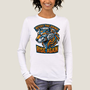 Resist The Grind Rise Again Cybernetic Wolf Graphi Tri-Blend Shirt