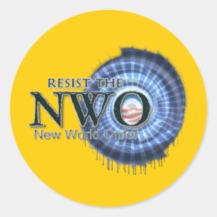 Resist the NWO Classic Round Sticker