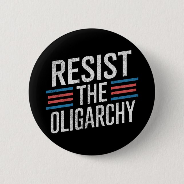 Resist The Oligarchy Anti Trump 2  6 Cm Round Badge (Front)