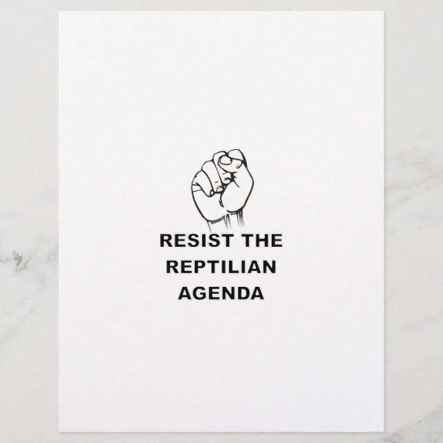 Resist The Reptilian Agenda (Front)