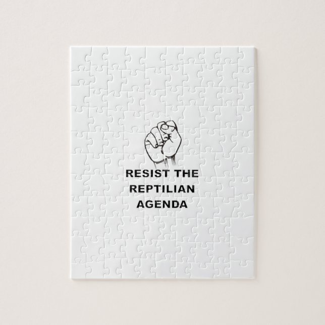 Resist The Reptilian Agenda Jigsaw Puzzle (Vertical)
